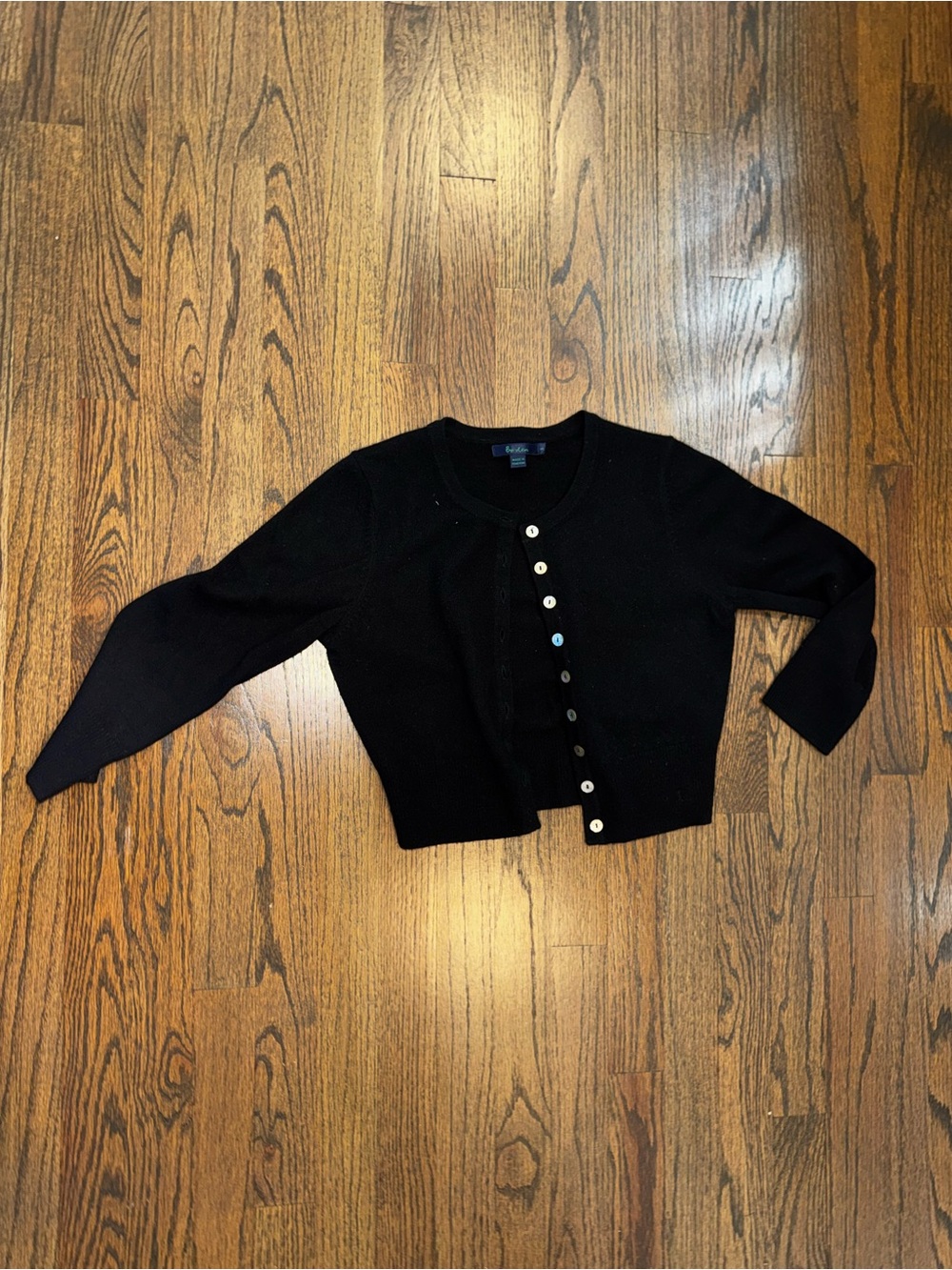 Boden Black Button-Up Women's Cardigan